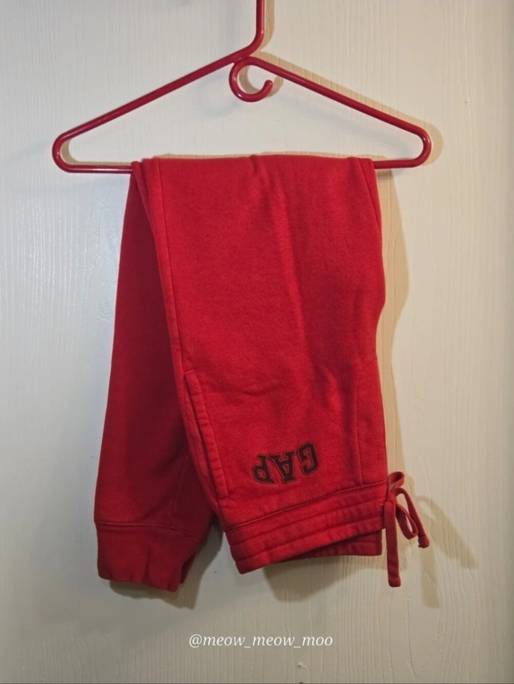 GAP Unisex XS Red Logo Fleece Sweatpants Joggers